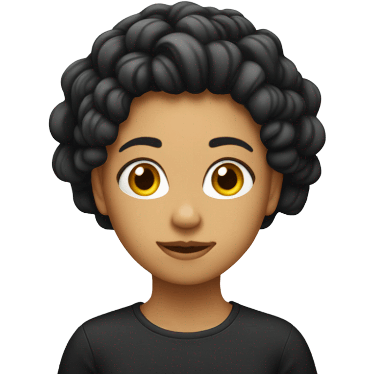 Garota cabelo preto emoji