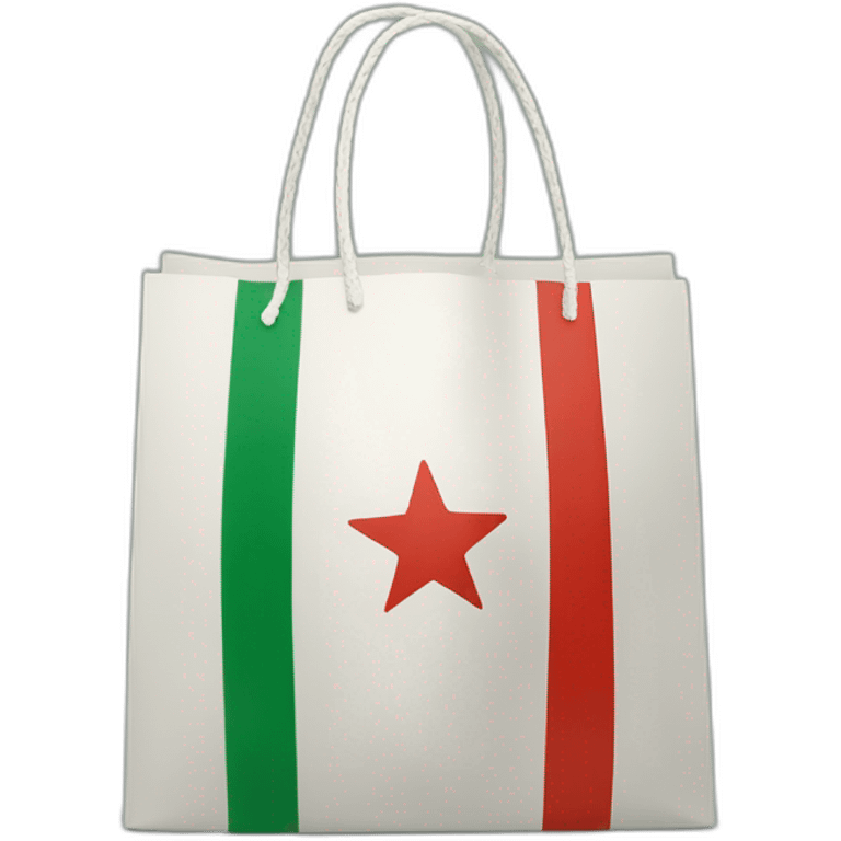 Shopping bag Algerian flag 🇩🇿 emoji