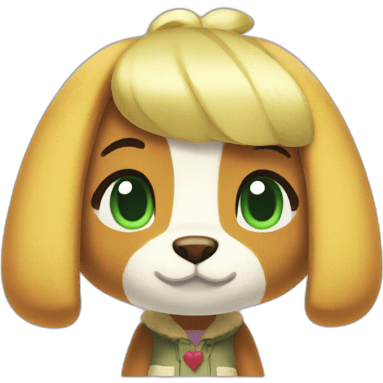 Isabelle animal crossing heart emoji