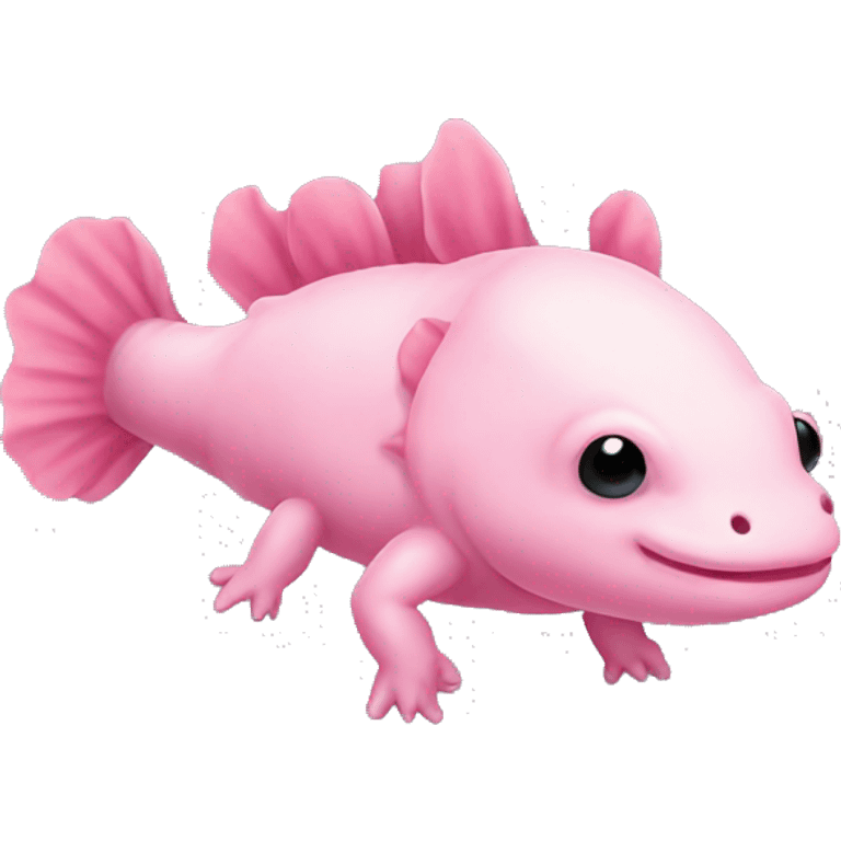 Cute pink axolotl  emoji