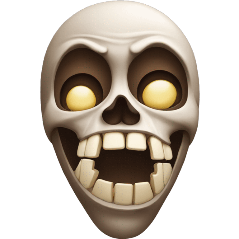 Emoji with bone in mouth emoji