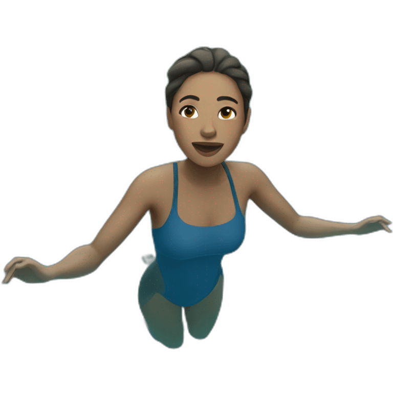 a woman swimming in the Atlantic ocean emoji