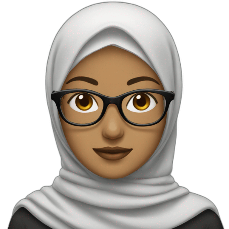 woman-wearing-hijab-and-rounded-glasses emoji