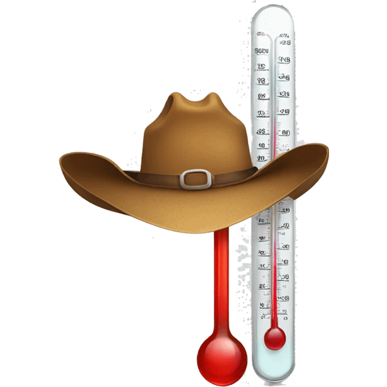 thermometer with a cowboy hat emoji