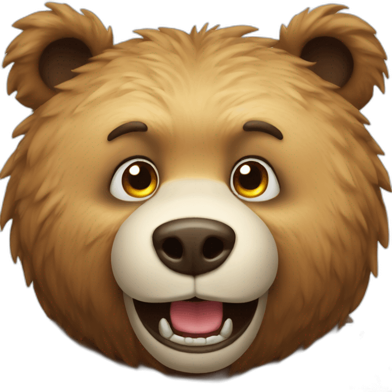 crazy funny bear emoji