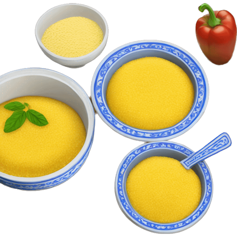 Mămăliga, a traditional Romanian dish made from cornmeal emoji