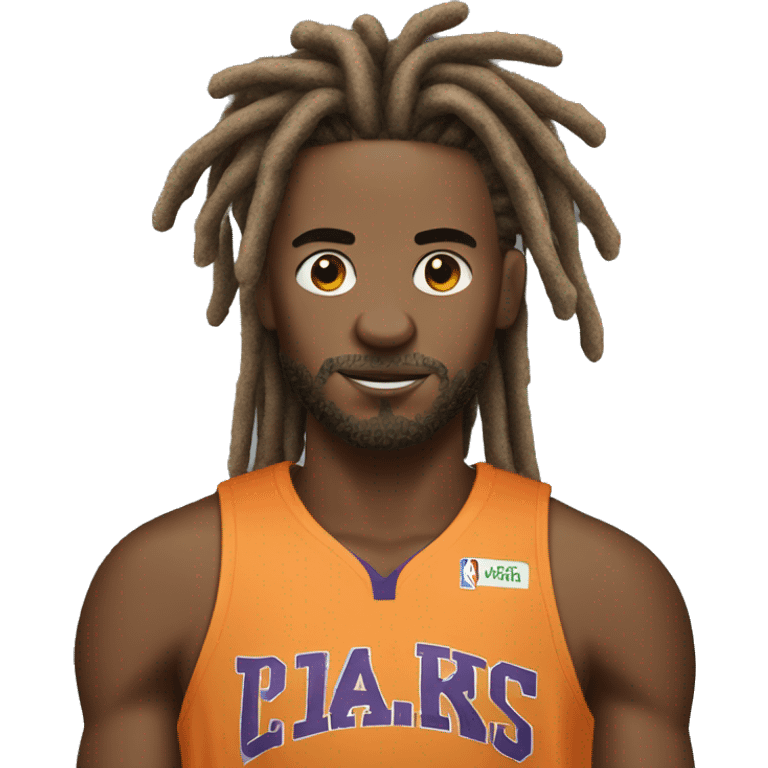 Basketball player with dreads emoji