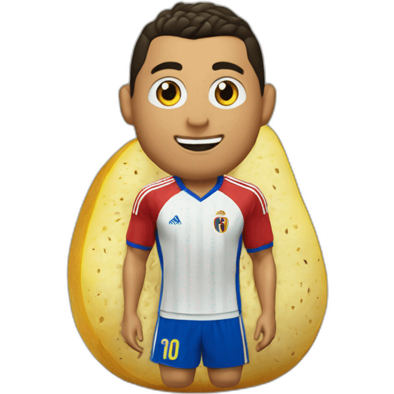 Ronaldo sur une patate emoji