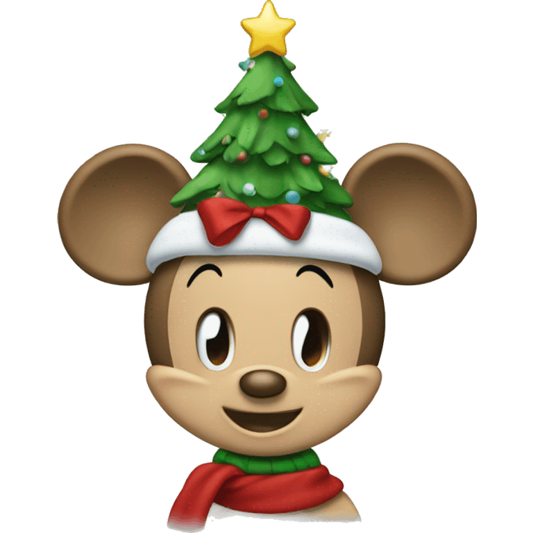 Mickey mouse christmas emoji