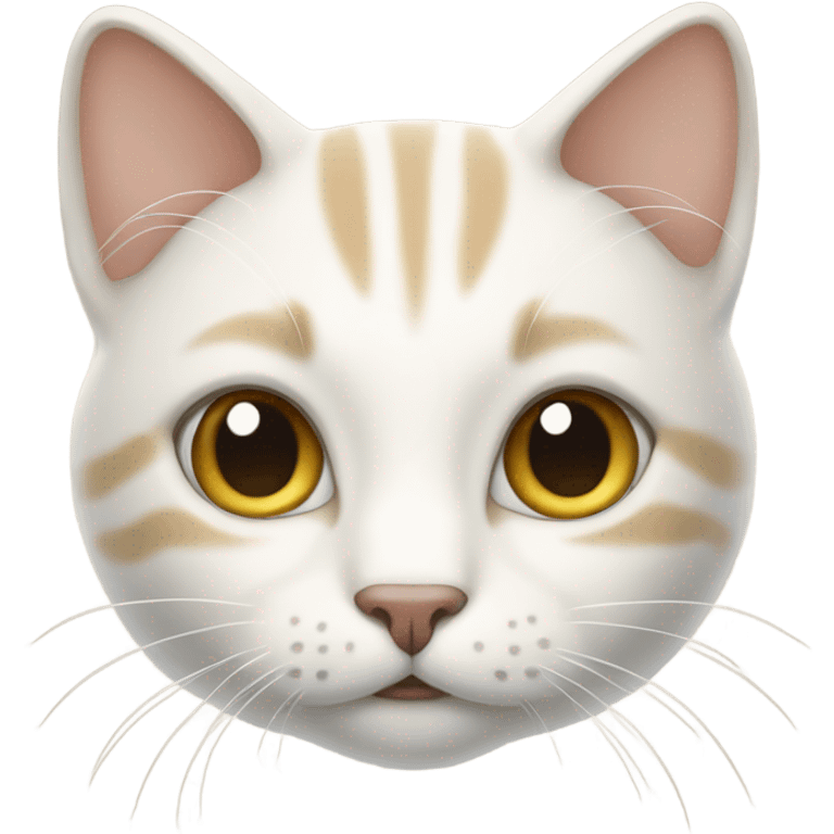 Beige white cat  emoji