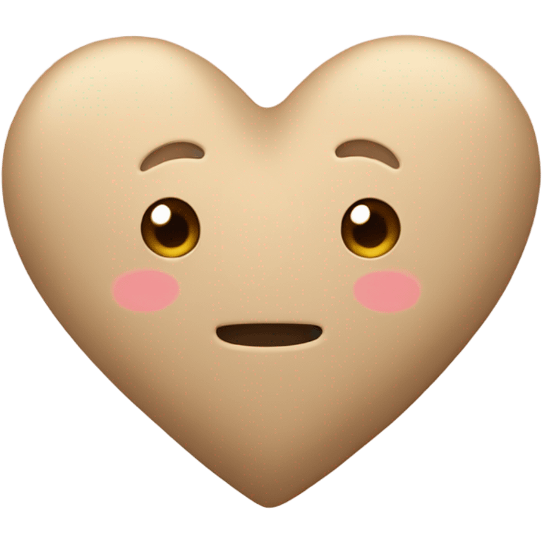 Beige heart  emoji