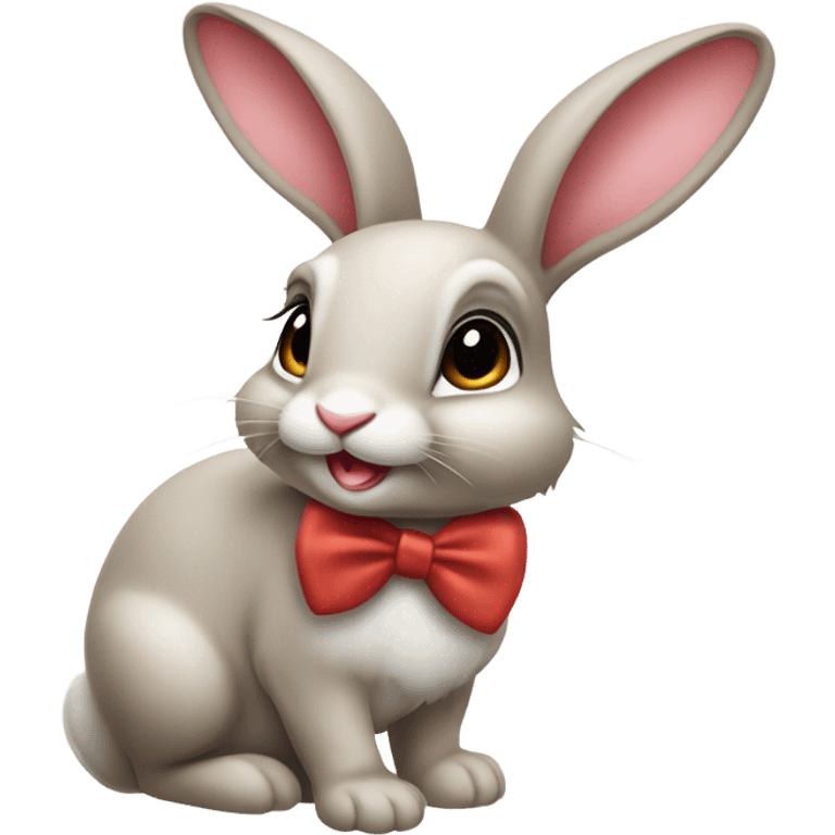 Rabbit coquetee emoji