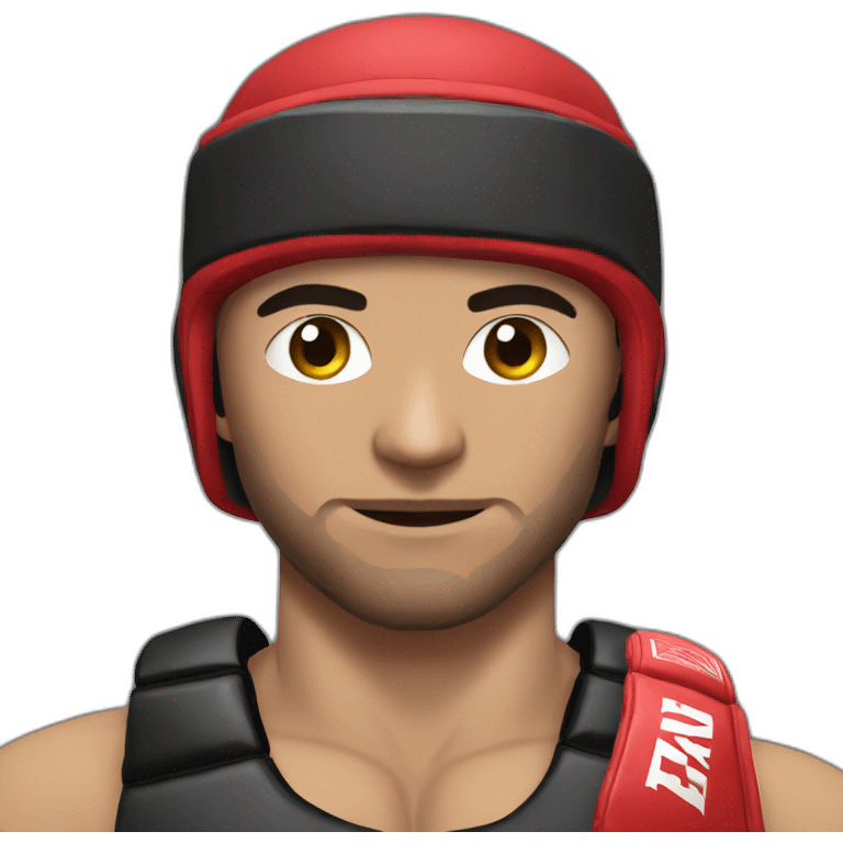 MMA fighter with head gear emoji