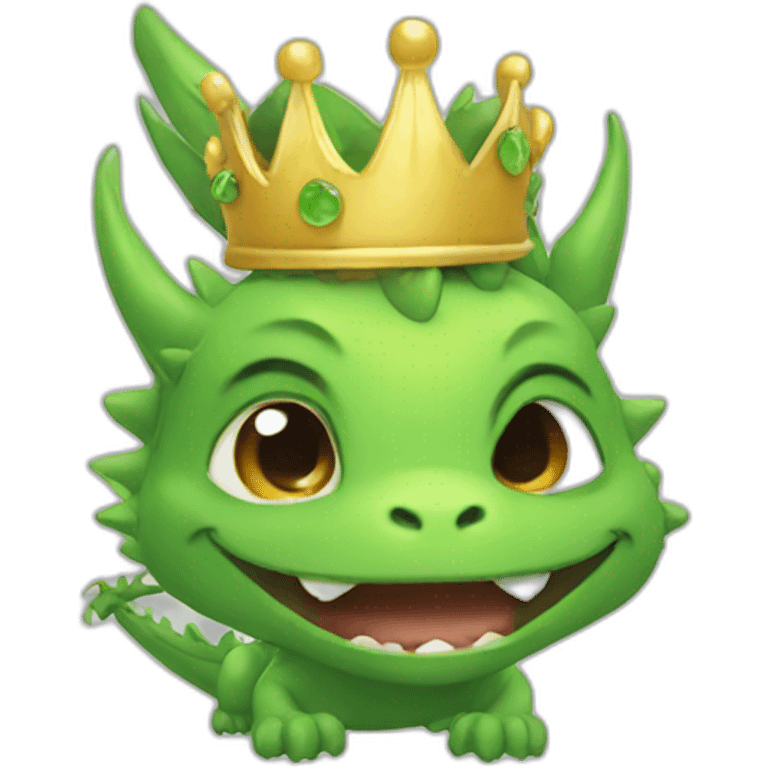 dragon cute crown emoji