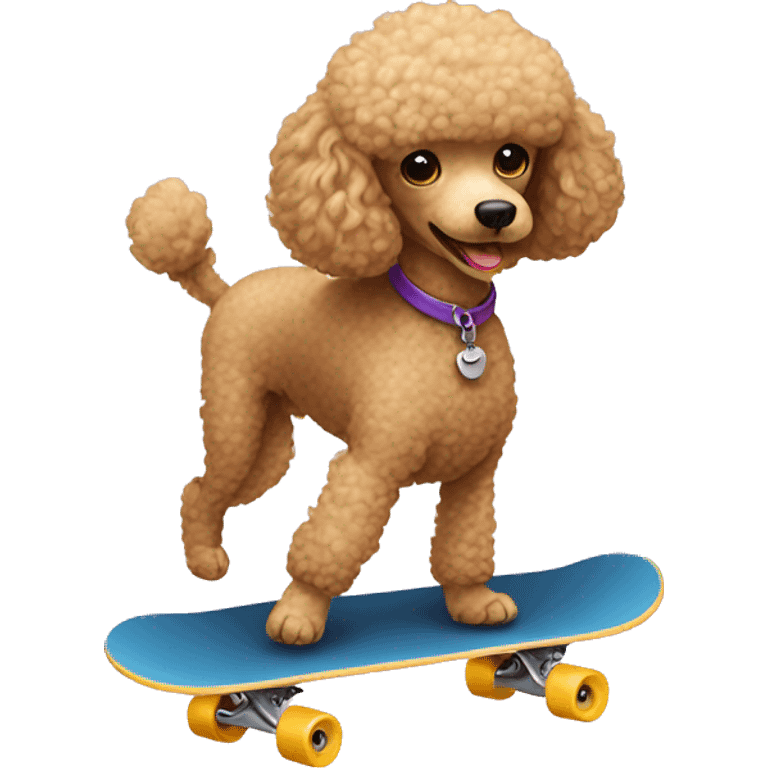 A poodle skateboarding emoji