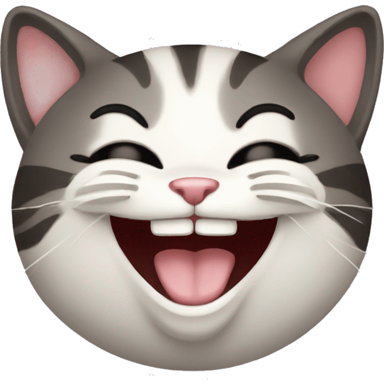 Cat laughing emoji