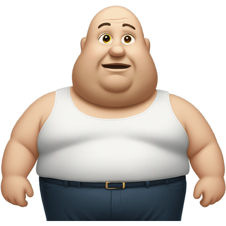 Fat man in Vermont bald spot emoji