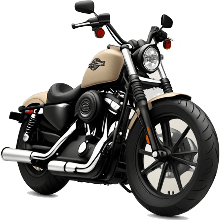 Beige Harley-Davidson iron883 emoji