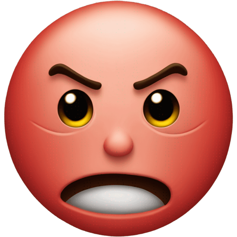 red emoji who is very angry emoji