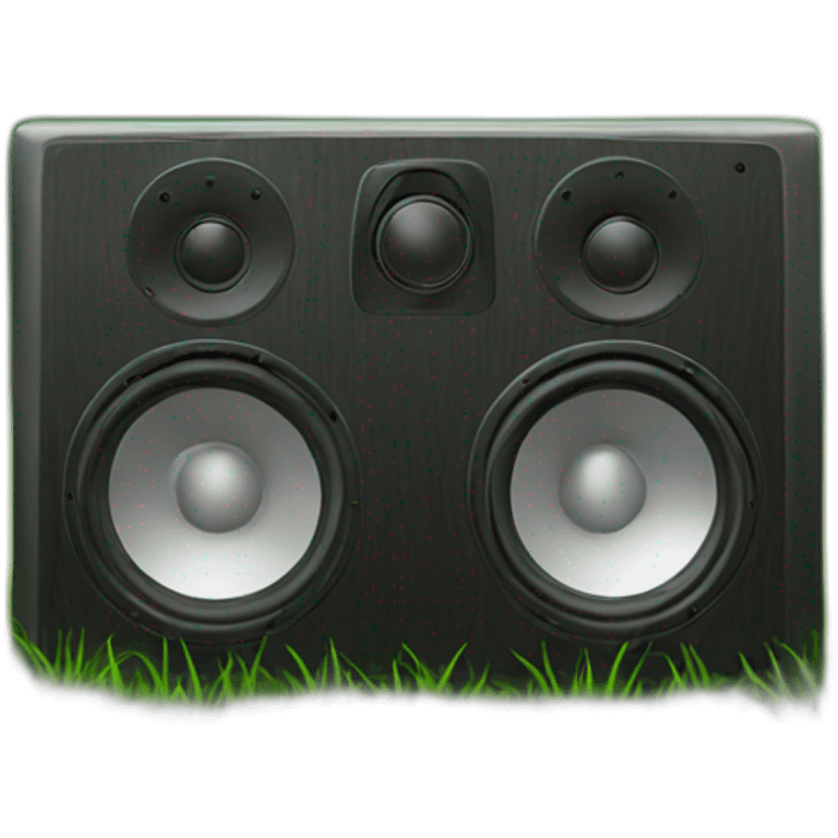 Large speaker in the grass emoji