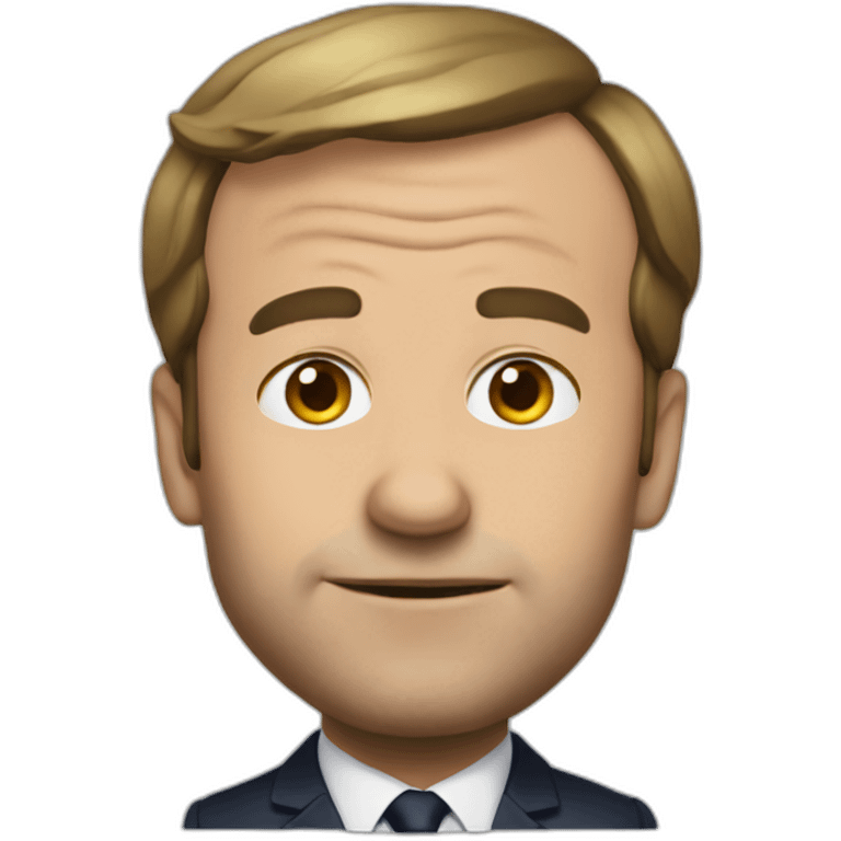 Macron with a lot of wrinkles emoji