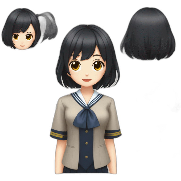 short-black-haired-Japanese-idol-girl-wearing-school-uniform emoji