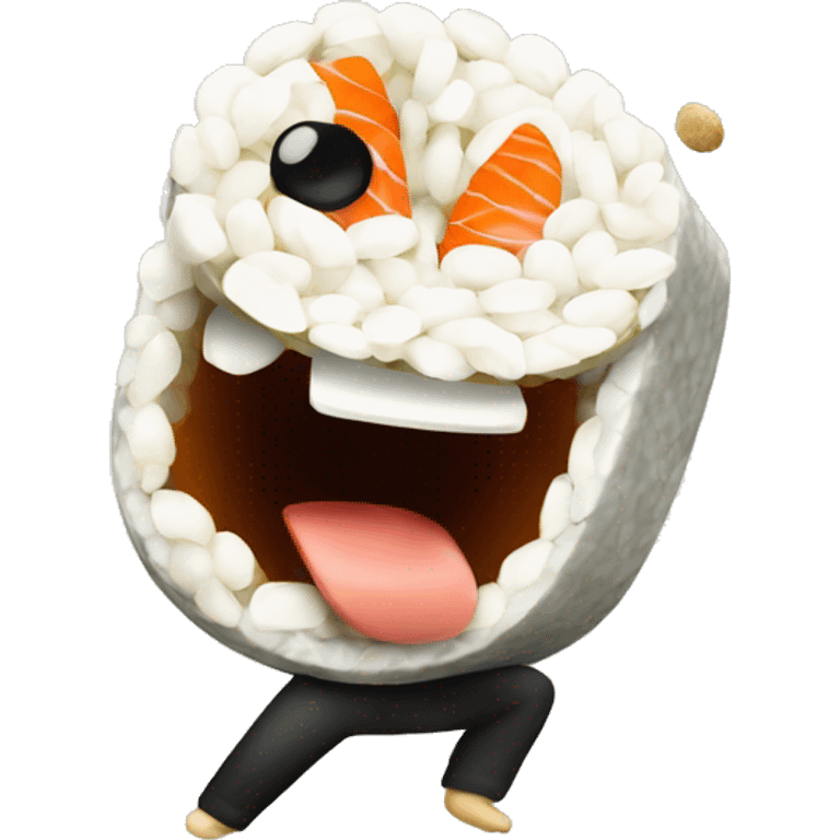 Dancing sushi emoji