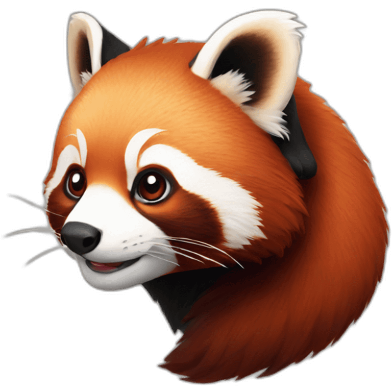 Red panda face emoji