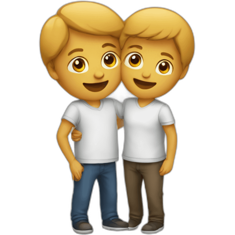 Deux personnes qui s'embrassent emoji