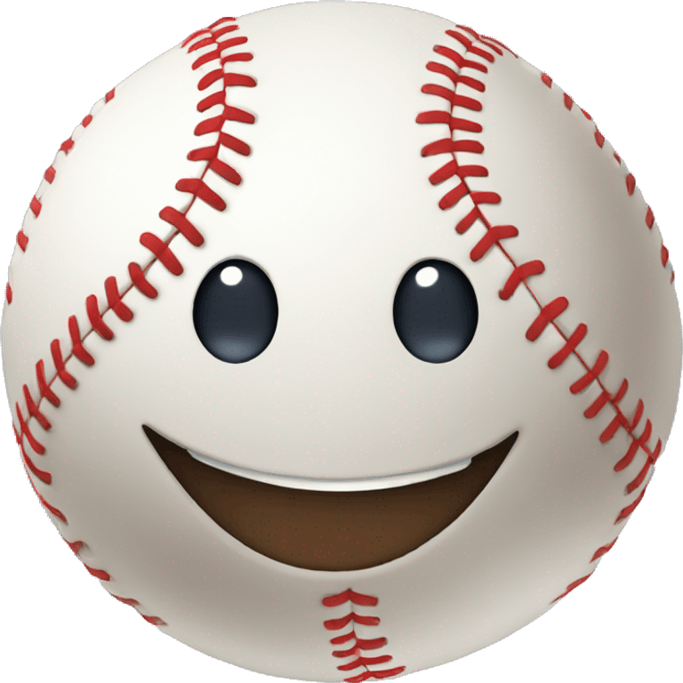 Smiling Baseball Ball emoji