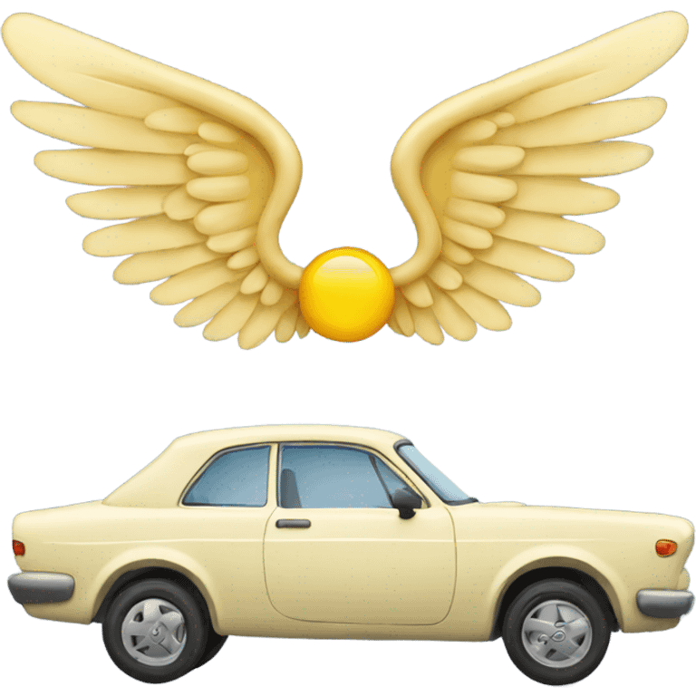 Car with wings emoji