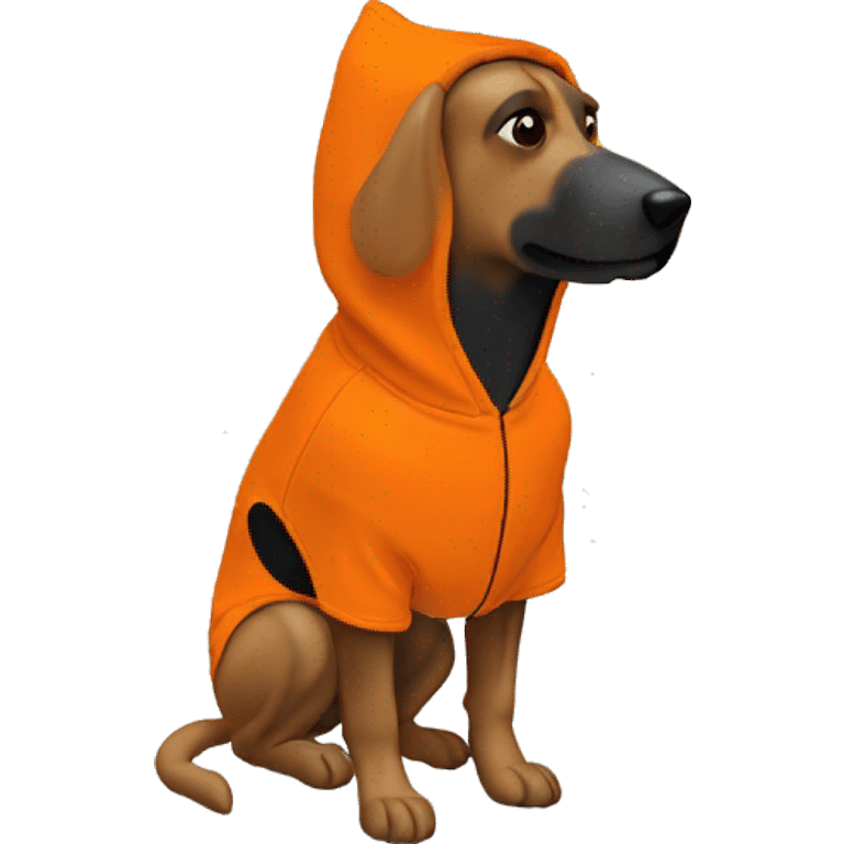 orange neoprene k9 hood emoji