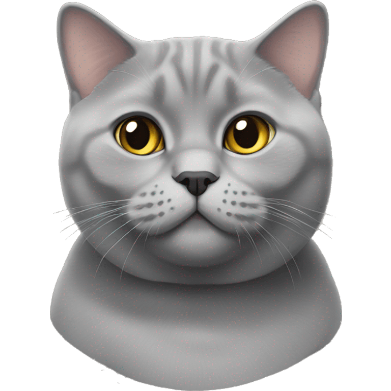 Grey british shorthair emoji