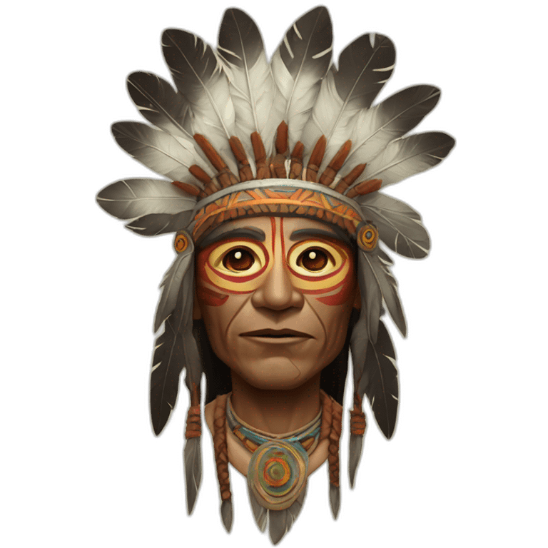 Indian shaman in mask emoji