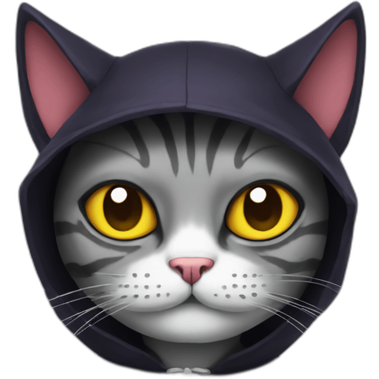 cat in an evil costume emoji