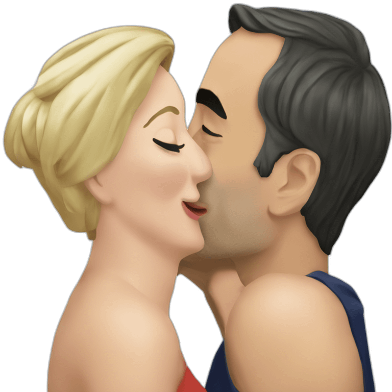 Éric zemmour kiss marine le pen emoji