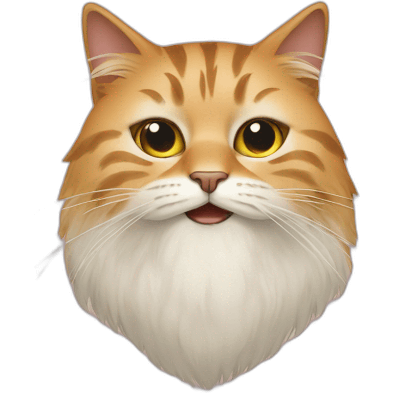 cat face in a slice of beard emoji