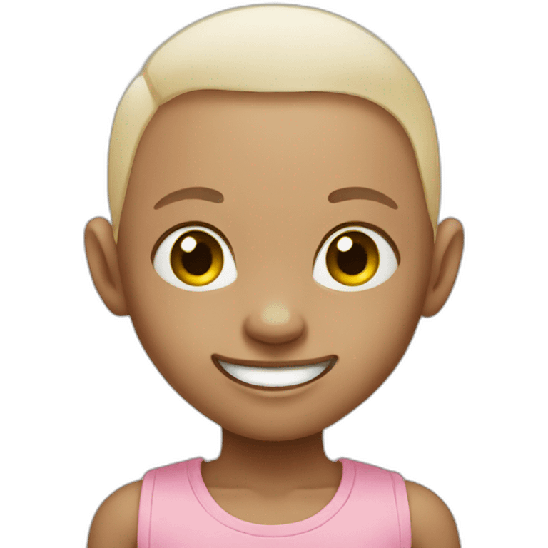 stronger together hairless smiley emoji