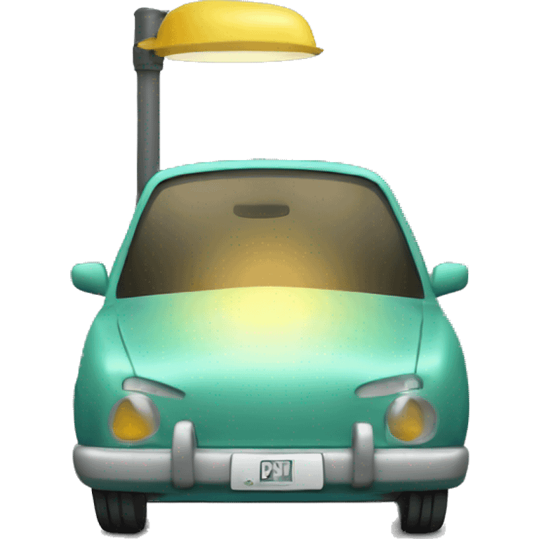 un lampadaire sur une voiture emoji