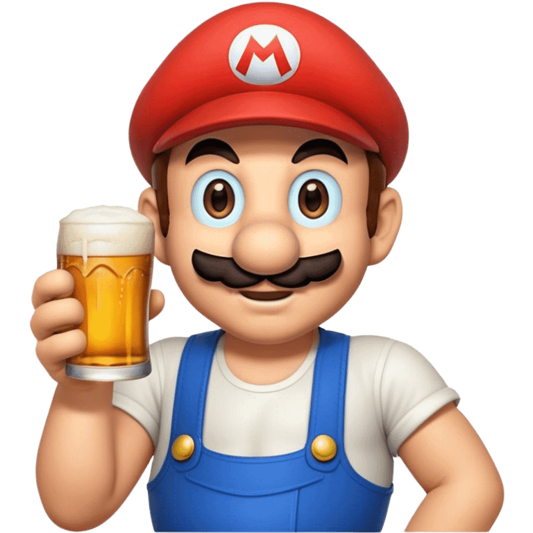 Super Mario drunk emoji