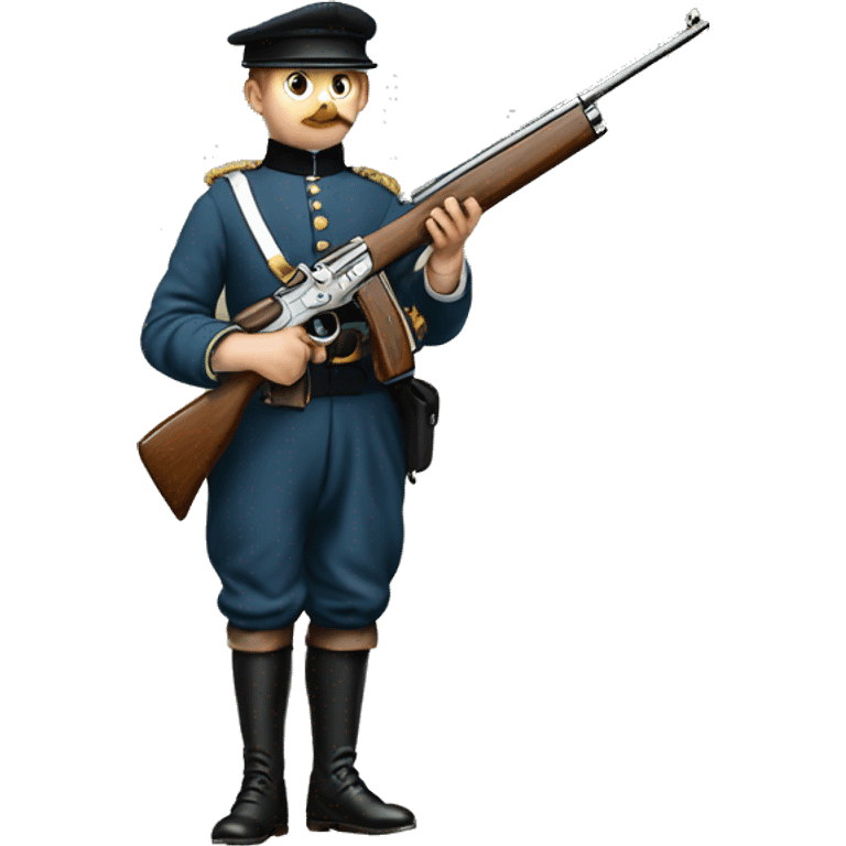 british soldier with gun 19 century emoji