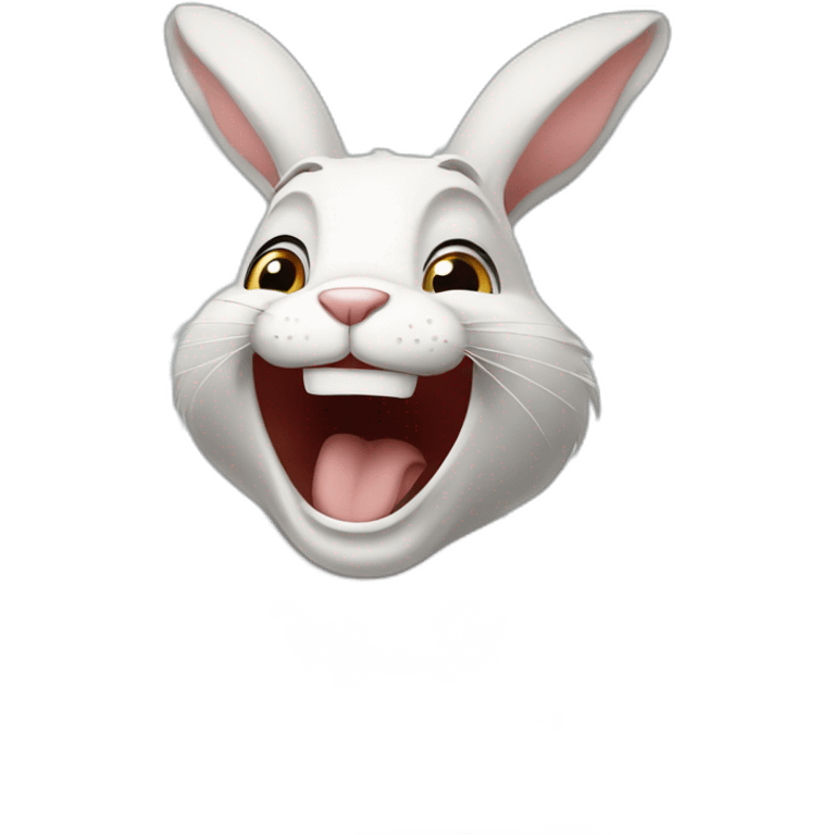 Rabbit laughing emoji