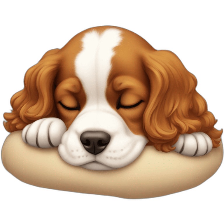 sleeping king charles puppy emoji