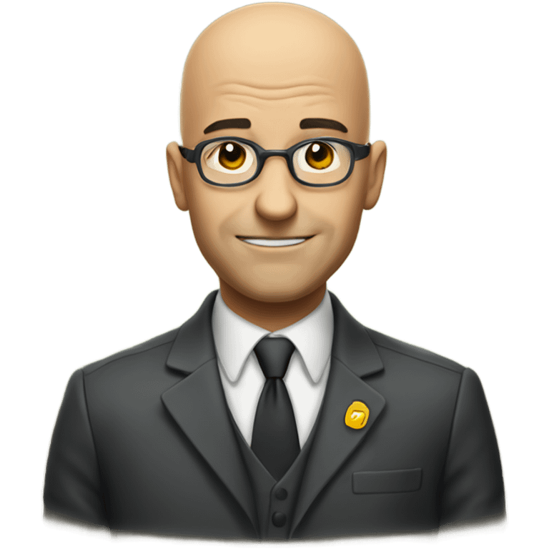 Smelly principal with bald head emoji