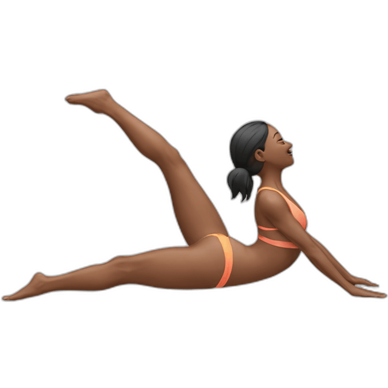 bikini-woman-akarna-dhanurasana emoji