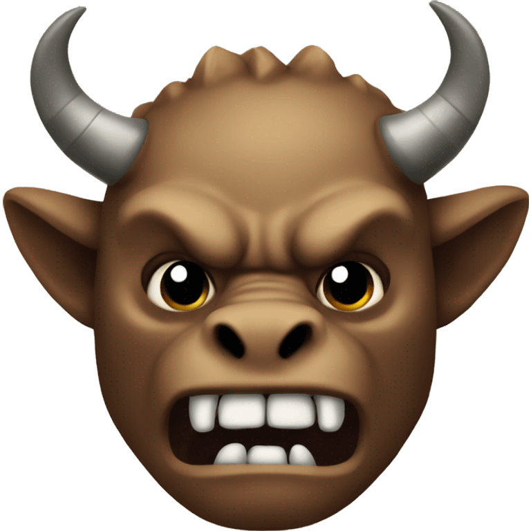 Scary minotaur emoji