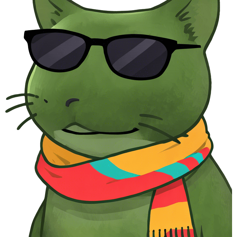 Cat with sunglasses emoji