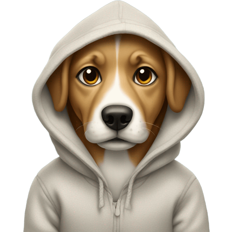 Dog wearing a hoodie  emoji