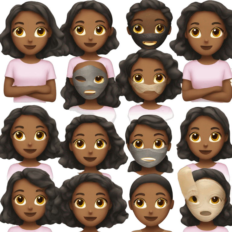 Girl with skincare maskes emoji