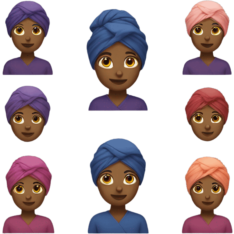 Woman wearing turban emoji